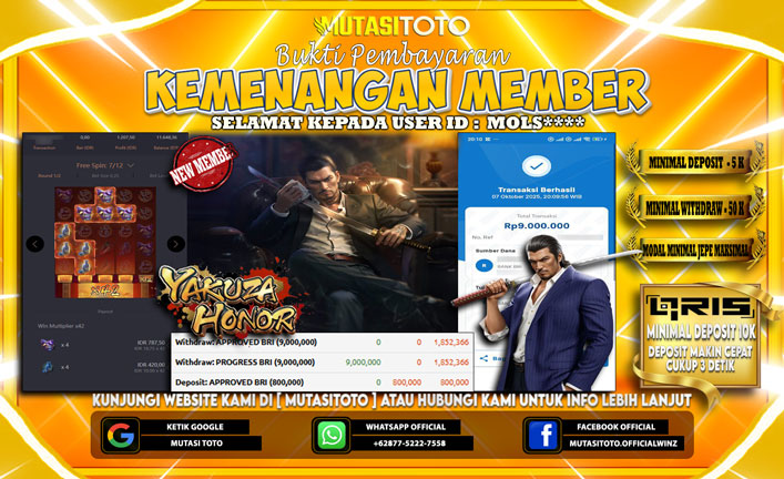 KEMENANGAN MEMBER BERMAIN DI PG SOFT YAKUZA HONOR