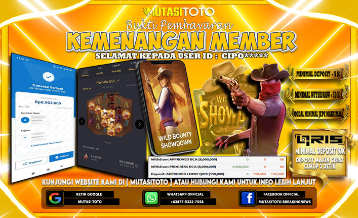 KEMENANGAN MEMBER BERMAIN DI WILD BOUNTY SHOWDOWN