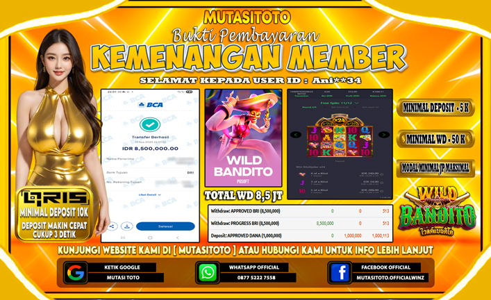 KEMENANGAN MEMBER BERMAIN DI PG SOFT WILD BANDITO