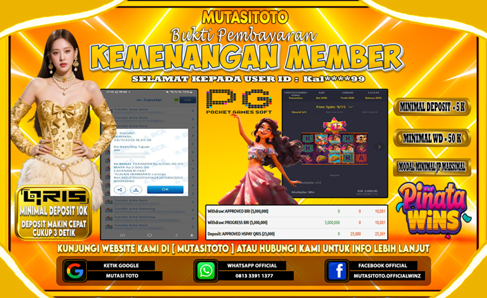 KEMENANGAN MEMBER BERMAIN DI PG SOFT PINATA WINS
