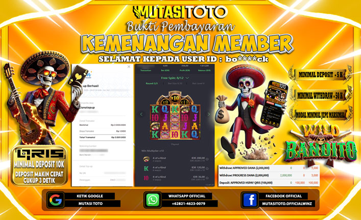 KEMENANGAN MEMBER BERMAIN DI PG SOFT WILD BANDITO