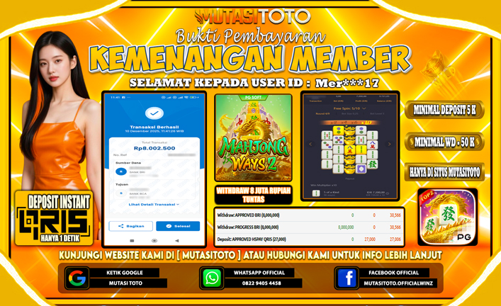 KEMENANGAN MEMBER BERMAIN DI MAHJONG WAYS 2 PG SOFT