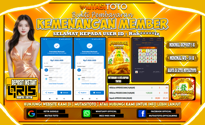 KEMENANGAN MEMBER BERMAIN PG SOFT – MAHJONG WAYS 1