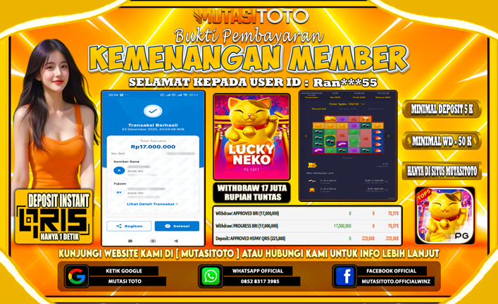 KEMENANGAN MEMBER BERMAIN PG SOFT – LUCKY NEKO