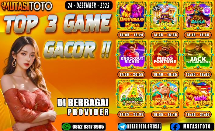GAME GACOR TERUPDATE 24 DESEMBER 2025 – MUTASITOTO