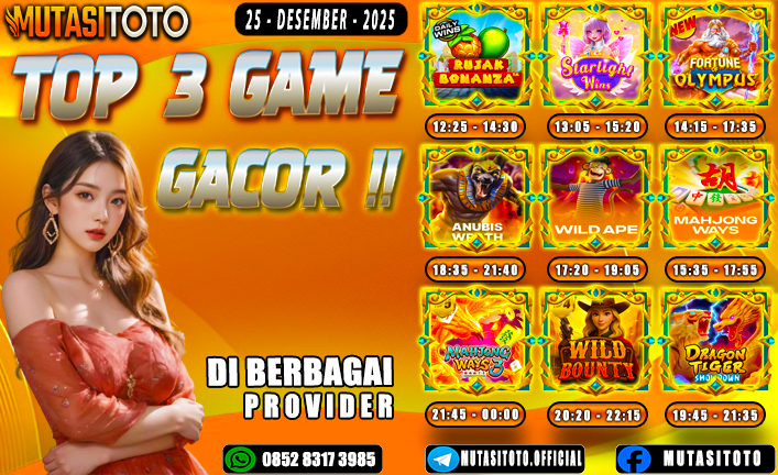 GAME GACOR TERUPDATE 25 DESEMBER 2025 – MUTASITOTO