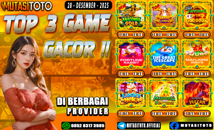 GAME GACOR TERUPDATE 28 DESEMBER 2025 – MUTASITOTO
